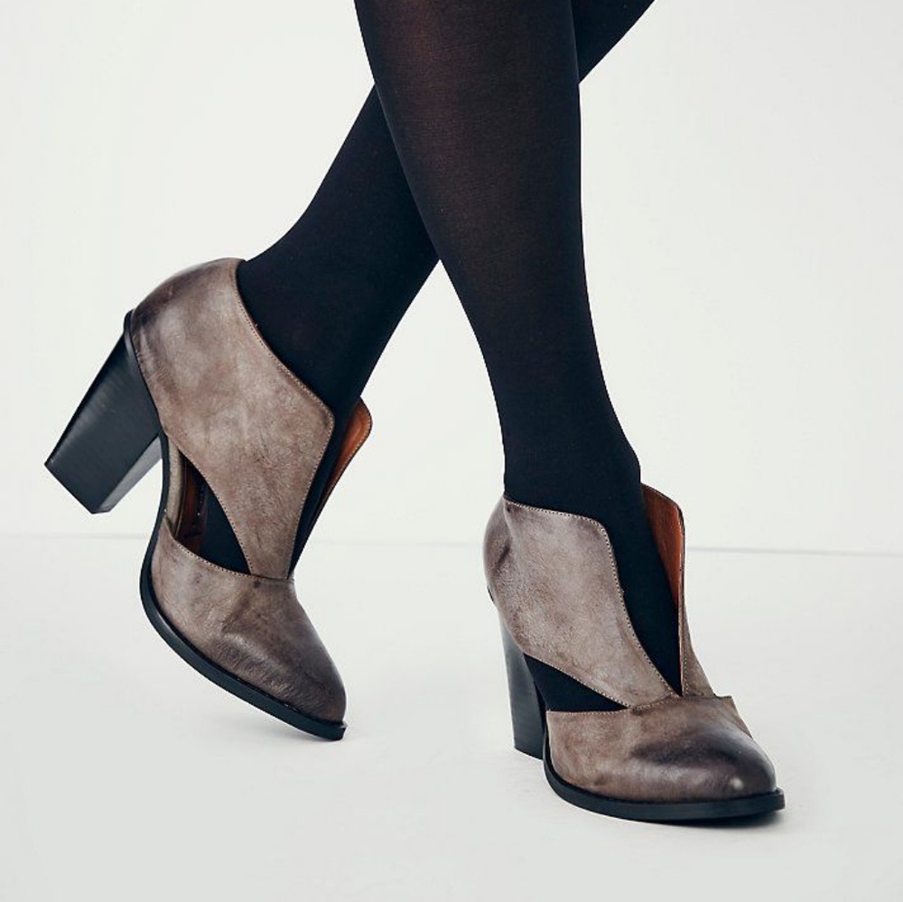 Jeffrey Campbell Free People Deep V Ankle Boots